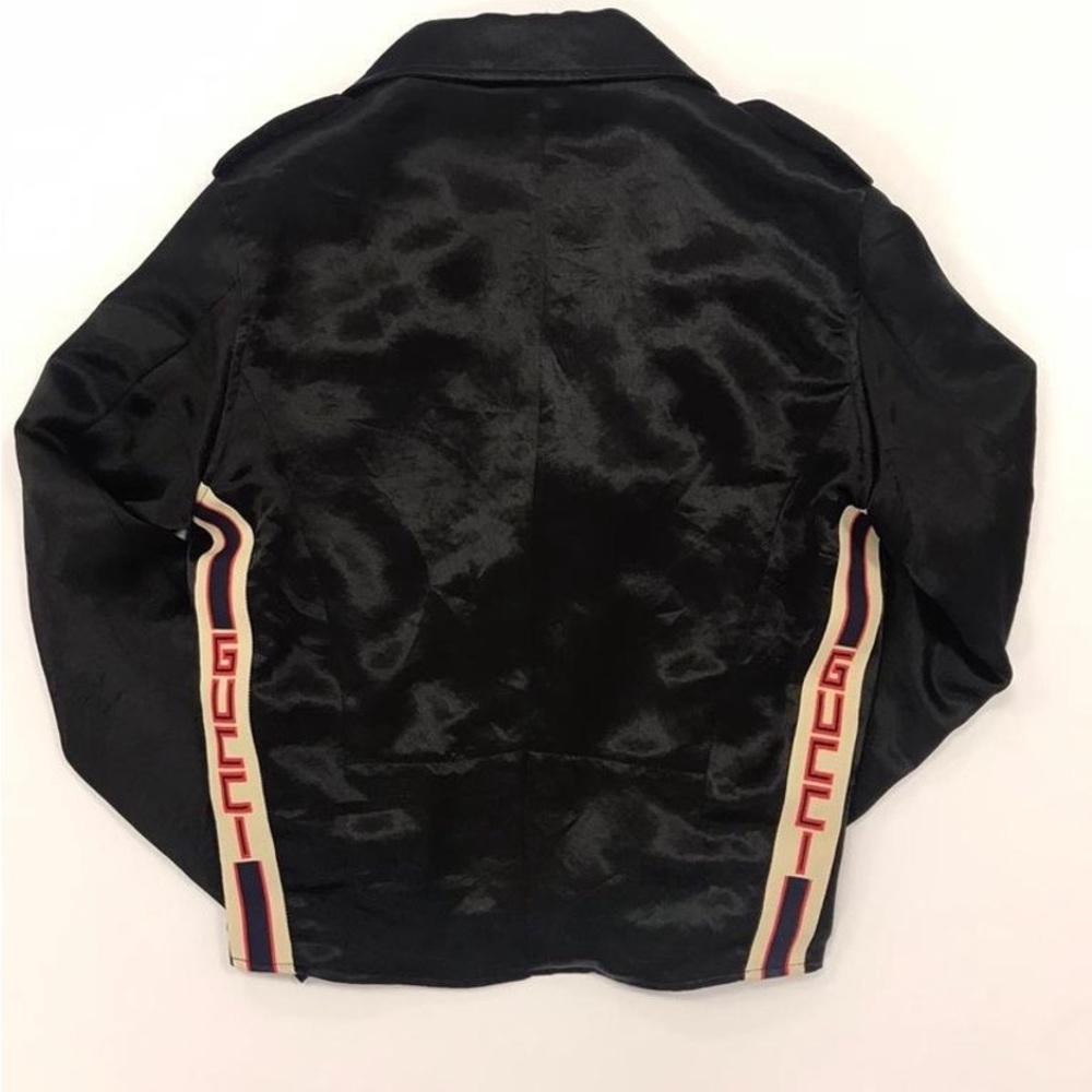 Gucci silk Ace biker jacket